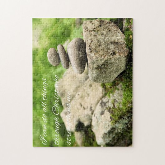 Balancing Rocks Philippians 4:13 Legpuzzel (Verticaal)