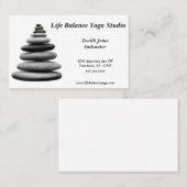Balancing Rocks Yoga Spa Holistische Zelfzorg Visitekaartje (Voorkant / Achterkant)
