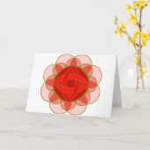 "Balancing the Root Chakra" Note Card Kaart (Gele Bloem)