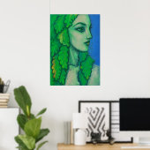 Balanis, Dryad Forest Goddess Spirit Fantasy Art Poster (Thuiskantoor)