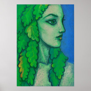 Balanis, Dryad Forest Goddess Spirit Fantasy Art Poster