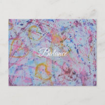 "Balans" Abstract Waterverf & Was Weerstand