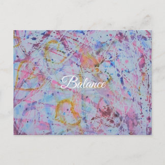 "Balans" Abstract Waterverf & Was Weerstand Feestdagenkaart