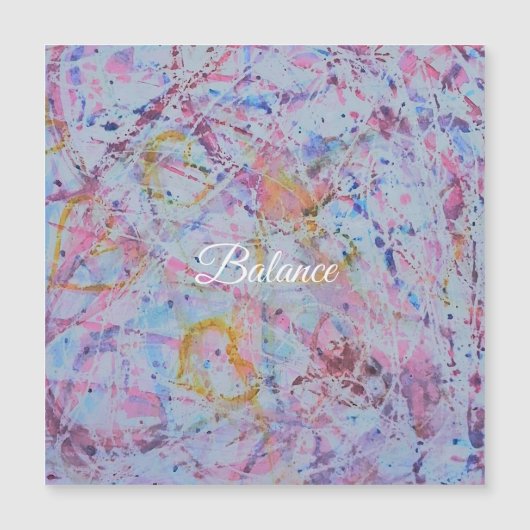 "Balans" Abstracte Aquarel Magnetische Kaart (Voorkant)