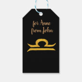 Balans Astrologie teken Cadeaulabel (Achterkant)