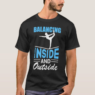 Balans binnen en buiten Slackline Yoga T-shirt