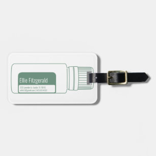 Balans Blauwgroen essenolie flesje Bagagelabel