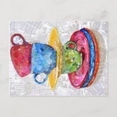 Balans - collage kunst briefkaart (Voorkant)