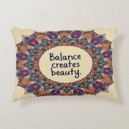 Balans Creëer Schoonheid - Inspirerend Accent Kussen