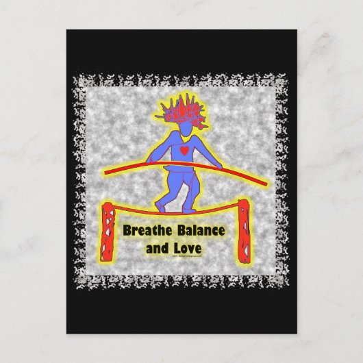 Balans en liefde voor grijs briefkaart (Voorkant)