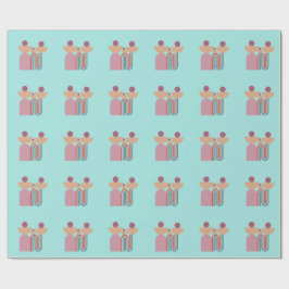 Balans – Geometrische esthetische ingelijste poste Cadeaupapier