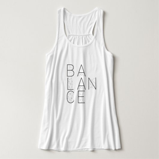 Balans geometrische typografie | TANKTOP (Design voorkant)