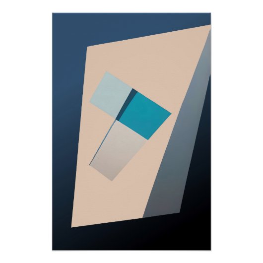 Balans in blauw perfect poster (Voorkant)