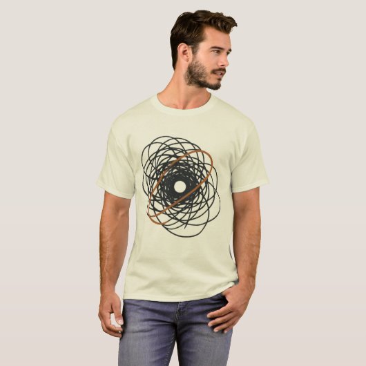 Balans in chaos - Abstract minimalistisch kunstont T-shirt (Voorkant volledig)