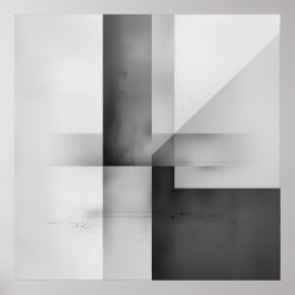 Balans in contrast – minimalistische grijsschaal poster