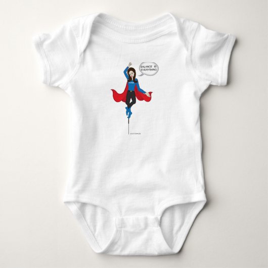 'Balans is alles' Cartoon T-shirt (Voorkant)