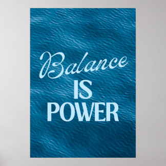 Balans is Kracht. Inspiratie Poster