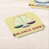 "BALANS" KARTONNEN ONDERZETTERS (Gekanteld)