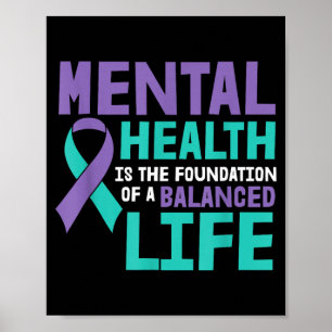 Balans Leven Mentale Gezondheid Bewustzijn Voorkom Poster