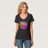Balans over Chaos V-Neck T-shirt Black (Voorkant volledig)