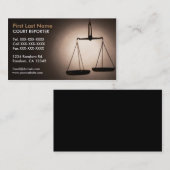 Balans rechter verslaggever visitekaartjes (Voorkant / Achterkant)