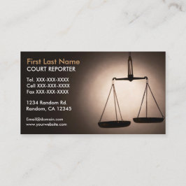 Balans rechter verslaggever visitekaartjes