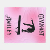 Balans roze blindgymnast fleece deken (Voorkant (Horizontaal))