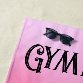 Balans roze blindgymnast strandlaken (In situ)