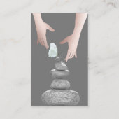 Balans Stones Butterfly Healing Hands Health Spa Visitekaartje (Voorkant)