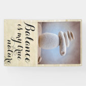 Balans tussen Stones Square + jouw tekst & ideeën Spandoek (Horizontaal)
