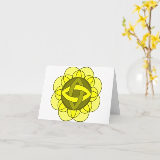 " Balans van de Solar Plexus Chakra"-kaart Kaart (Gele Bloem)