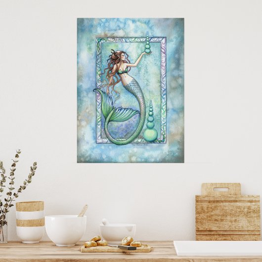 Balans van het Mermaid Poster van Molly Harrison (Keuken)