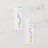 Balans van kleurrijke regenboogkuikens mini visitekaartje (Voorkant / Achterkant)