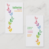 Balans van kleurrijke regenboogkuikens visitekaartje (Voorkant / Achterkant)