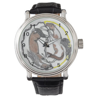 Balans van moeder en dochter horloge