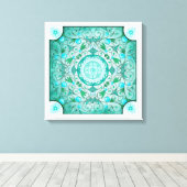 Balans van Natuur Healing Mandala Canvas Afdruk (Insitu (Houten vloer))
