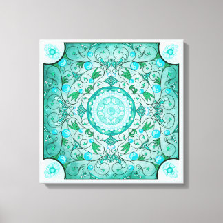 Balans van Natuur Healing Mandala Canvas Afdruk