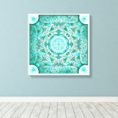 Balans van Natuur Healing Mandala Canvas Afdruk (Insitu (Houten vloer))