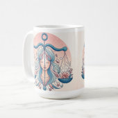 Balans van schoonheid: Weegschaal-geïnspireerde Mo Koffiemok (Voorkant links)