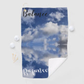 Balans van wolkenreflecties, blauwe Cornish sky Golfhanddoek (Insitu)