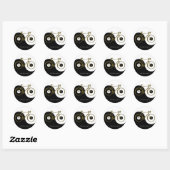 BALANS VINDEN / yin yang fiets Ronde Sticker (Vel)