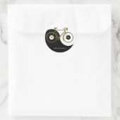 BALANS VINDEN / yin yang fiets Ronde Sticker (Tas)