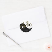 BALANS VINDEN / yin yang fiets Ronde Sticker (Envelop)