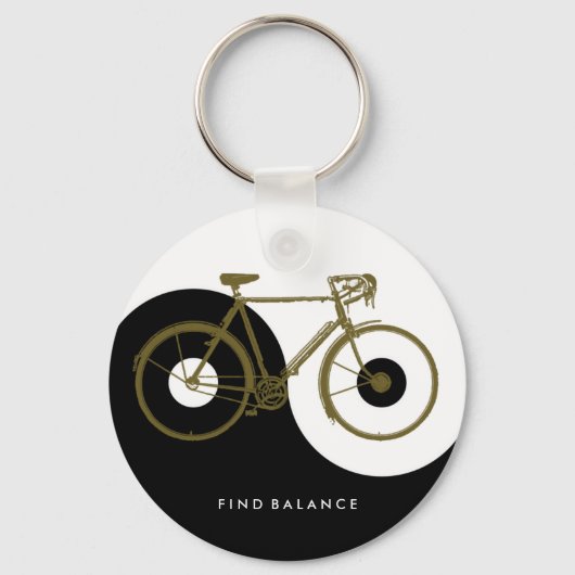 BALANS VINDEN / yin yang fiets Sleutelhanger (Voorkant)
