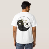 BALANS VINDEN / yin yang fiets T-shirt (Achterkant volledig)