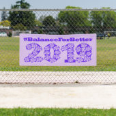 Balans voor betere internationale vrouwendag 2019 spandoek (Insitu)