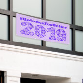 Balans voor betere internationale vrouwendag 2019 spandoek (Buitenkant Gebouw)