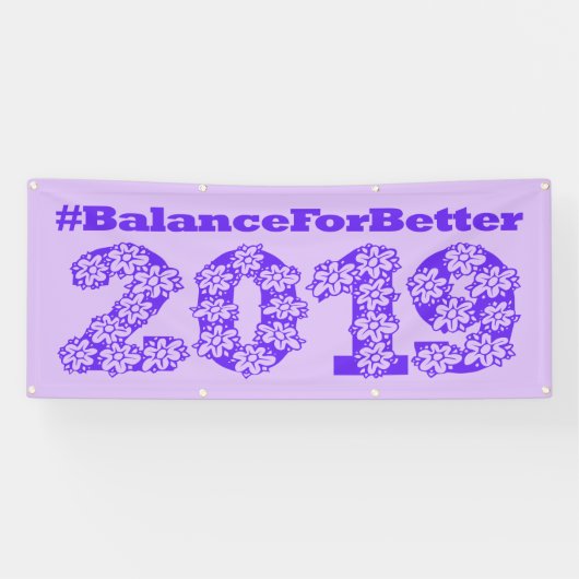 Balans voor betere internationale vrouwendag 2019 spandoek (Horizontaal)