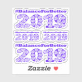 Balans voor betere internationale vrouwendag 2019 sticker (Vel)