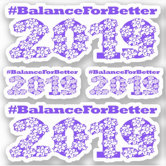 Balans voor betere internationale vrouwendag 2019 sticker (Voorkant)